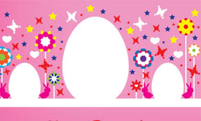 Happy Easter Pink Card Design